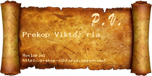 Prekop Viktória névjegykártya